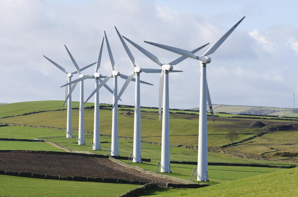 Wind turbines at the Royd Moor Wind Farm in South Yorkshire, England. (Stephen Meese / Shutterstock)