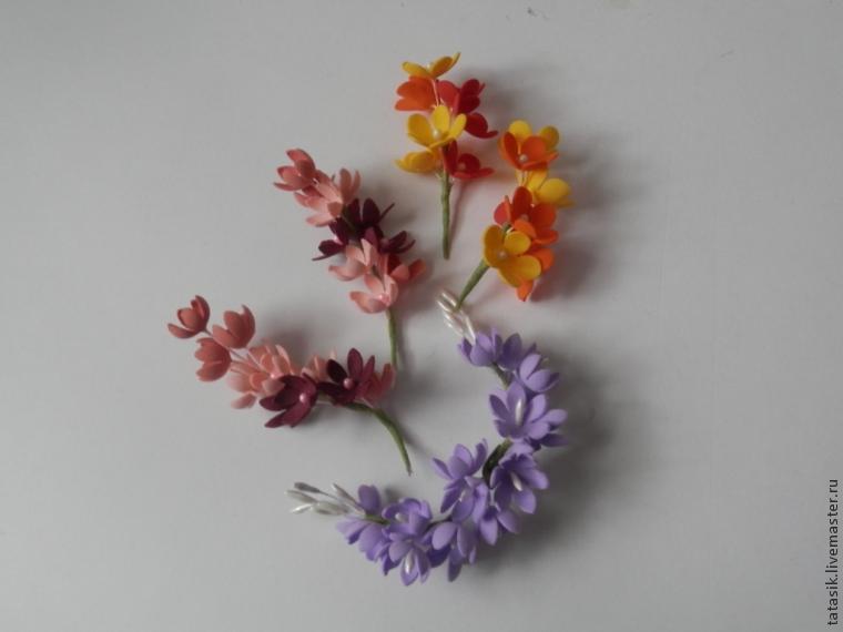 Создаем миниатюрные цветы из фоамирана, фото № 21