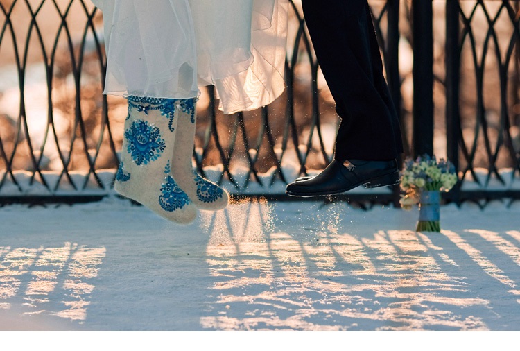 Зимняя современная свадьба в русском стиле: детали, создающие настроение, фото № 9