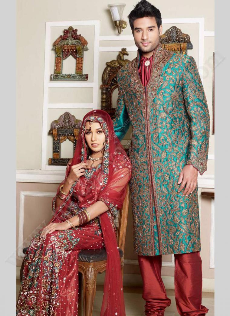 Потрясающе красивые свадебные наряды Индии, фото № 19