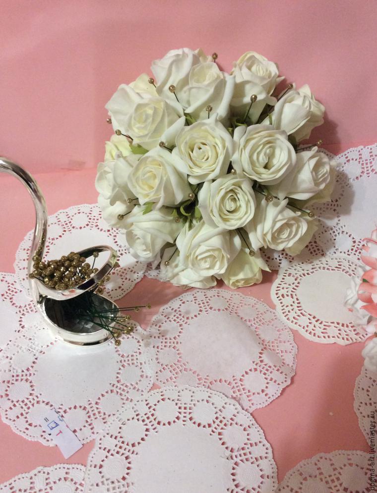 Создаем закрытые розы из фоамирана для свадебного букета, фото № 18