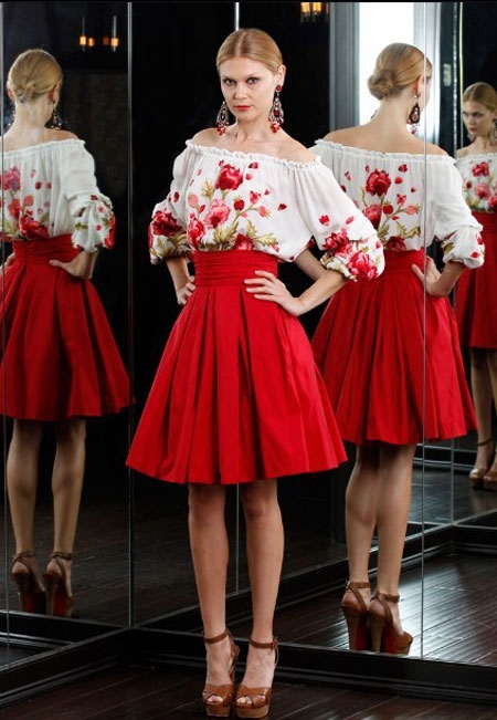 Красивые платья в украинском стиле, фото № 12