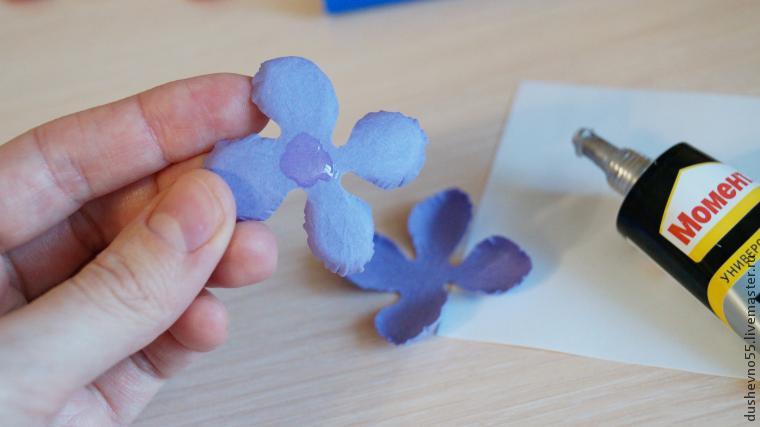 Создаем нежные цветы гортензии из бумаги, фото № 11