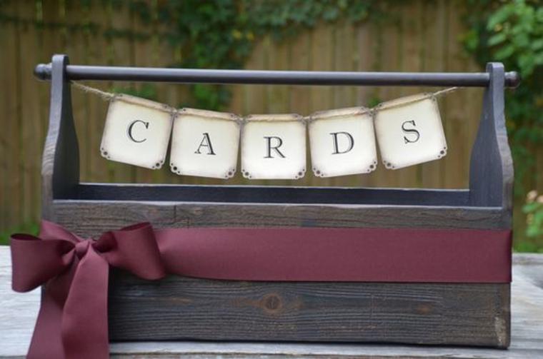 Свадебные аксессуары: 14 вариантов коробок для поздравительных открыток и конвертов с деньгами, фото № 13