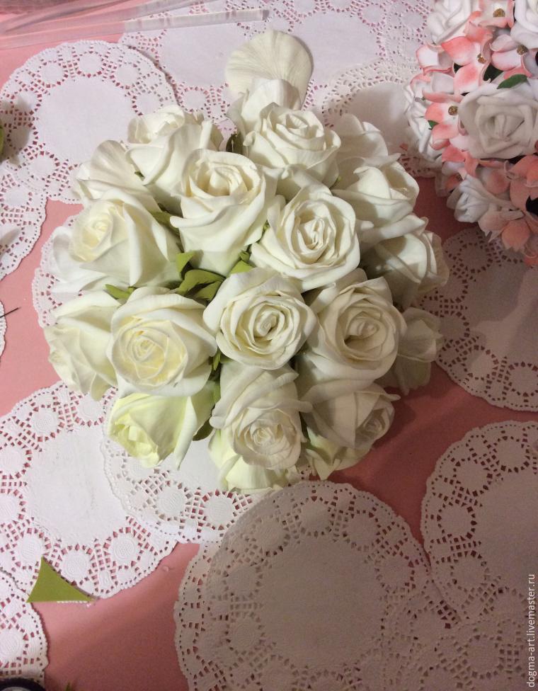 Создаем закрытые розы из фоамирана для свадебного букета, фото № 17
