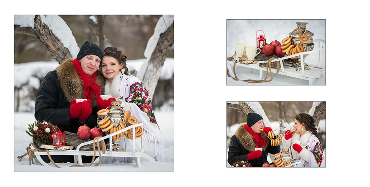 Зимняя современная свадьба в русском стиле: детали, создающие настроение, фото № 19