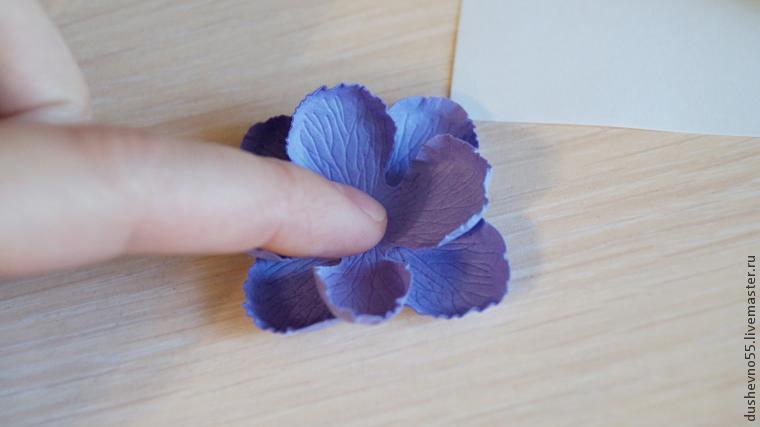 Создаем нежные цветы гортензии из бумаги, фото № 12