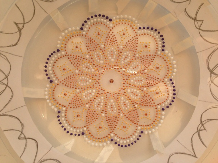 Точечная роспись декоративной тарелки: пошаговый мастер-класс, фото № 19
