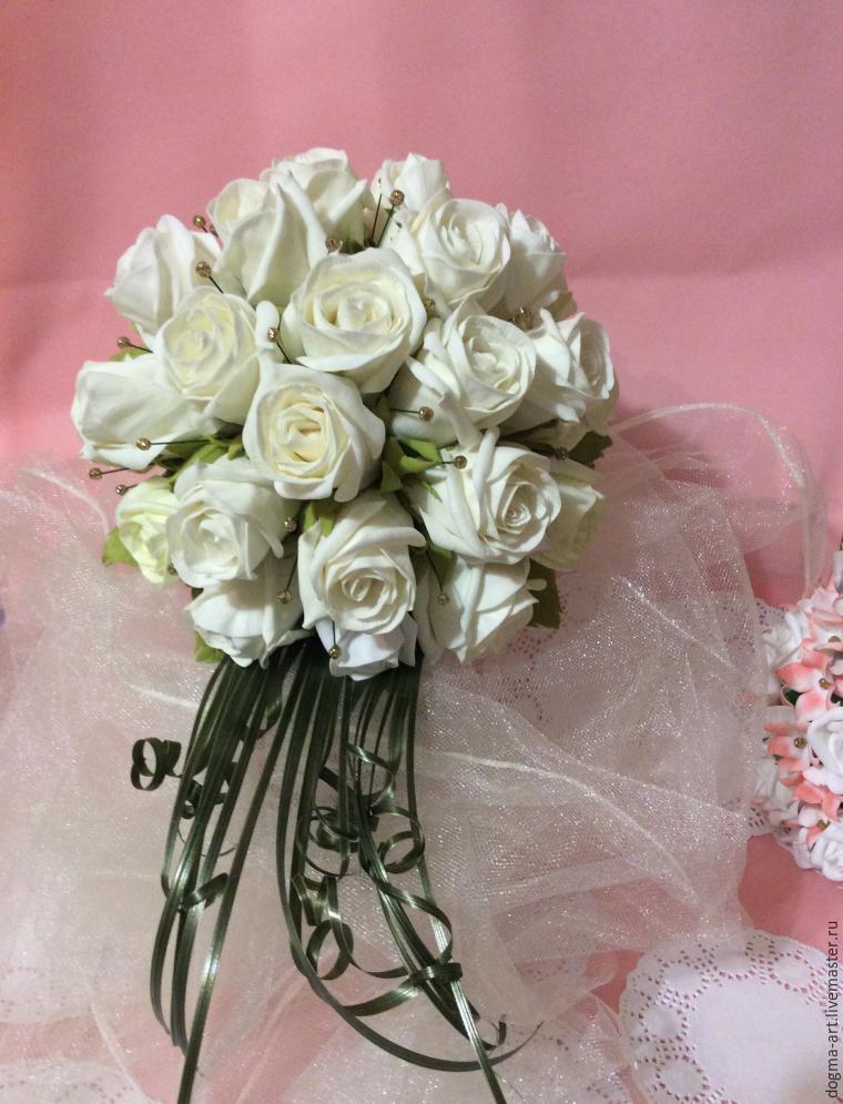 Создаем закрытые розы из фоамирана для свадебного букета, фото № 28