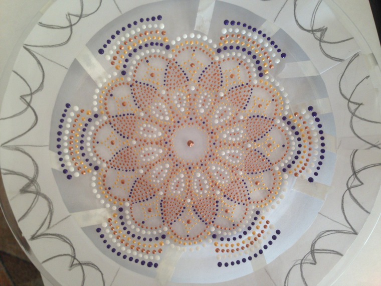 Точечная роспись декоративной тарелки: пошаговый мастер-класс, фото № 22