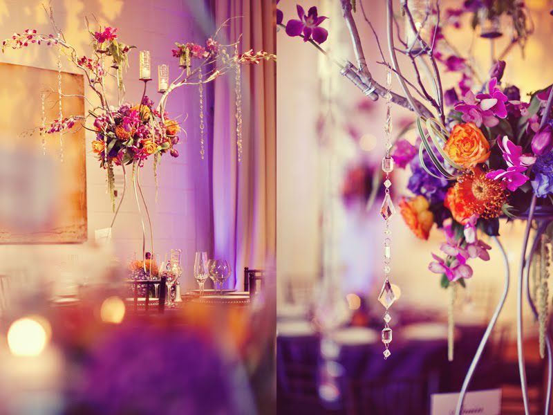Фиолетовый цвет в свадебном декоре, фото № 10