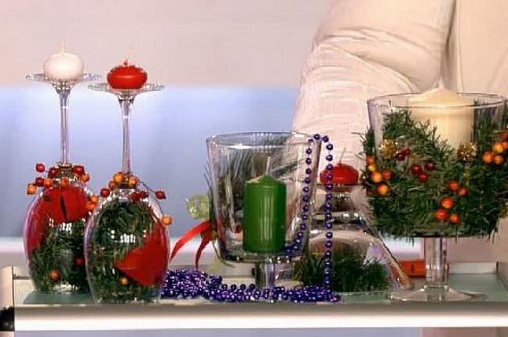 Бокалы, фужеры, стаканы и вазочки — 50 украшений для праздника, фото № 36
