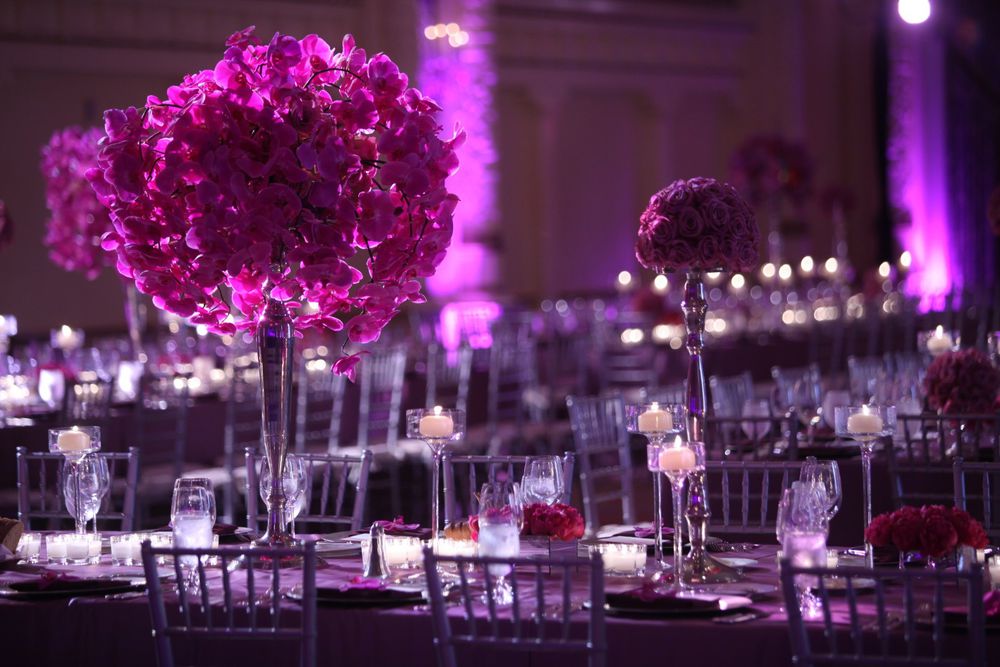 Фиолетовый цвет в свадебном декоре, фото № 5