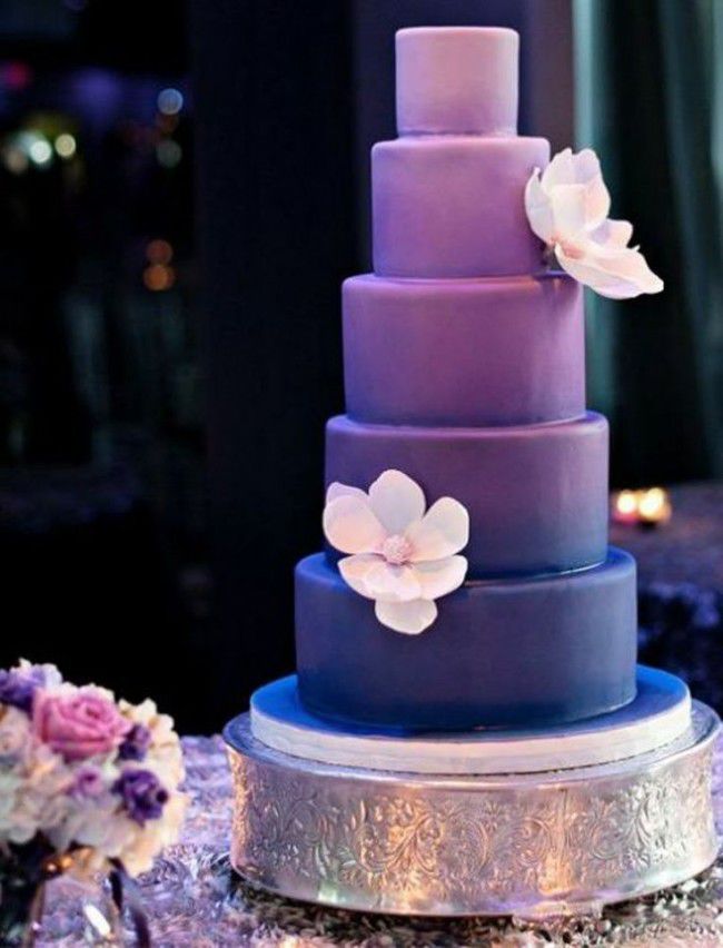 Фиолетовый цвет в свадебном декоре, фото № 14