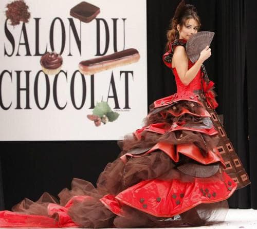 Шоколадное платье