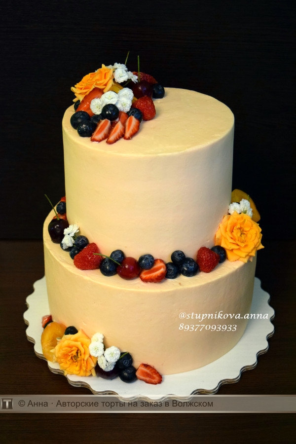 Торты с ягодами и цветами подборка фото (2)