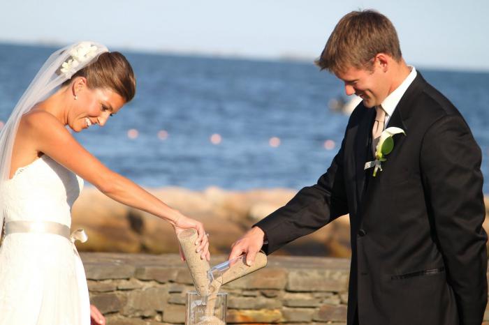 песочная церемония на свадьбе фото