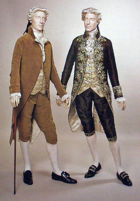 мужской костюм 18 века