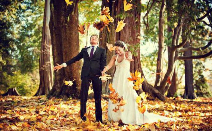 идеи для свадебной фотосессии осенью на природе