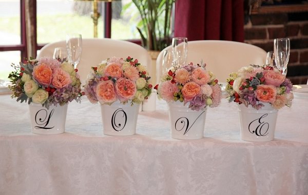 Свадебный цветочный декор для стола