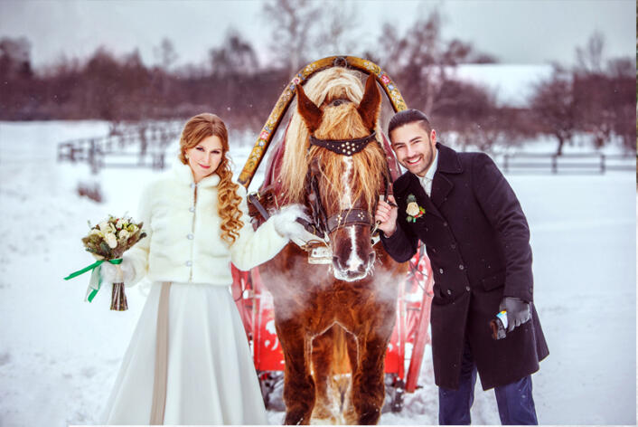 оформление свадьбы зимой фото