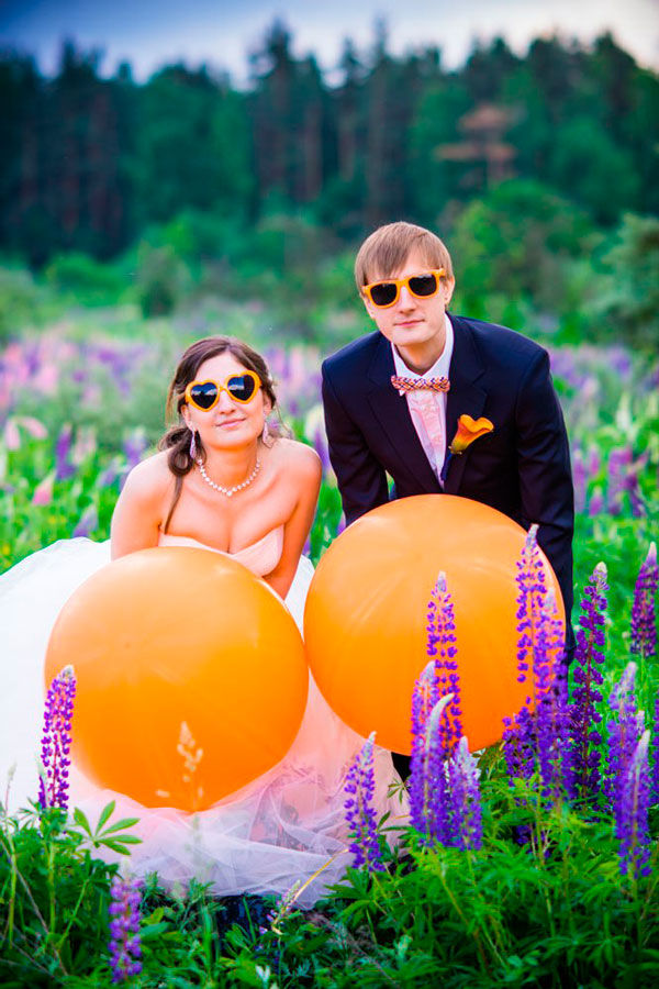 свадьба в оранжевом цвете фото