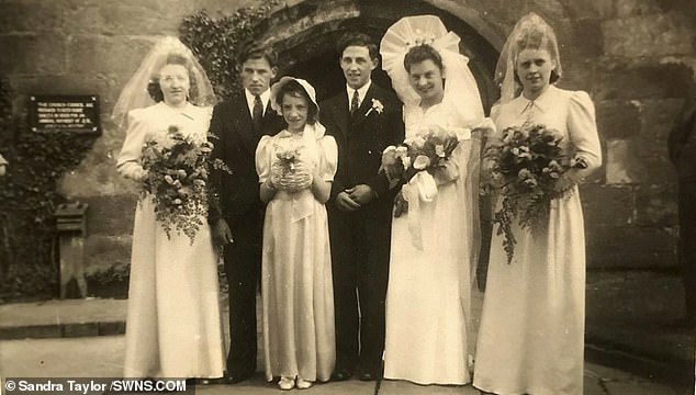 On their wedding day in 1944, Irene and Jim had to be driven to a photographer