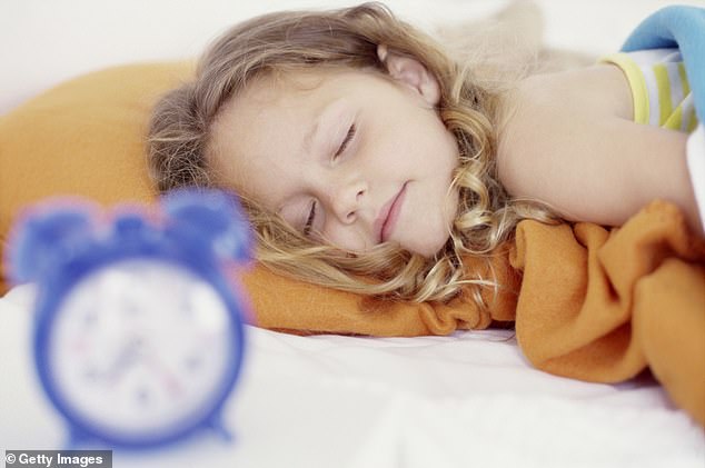If a mobile device is used as an alarm clock, invest in a traditional one for your child instead to reduce their exposure to blue light. Pictured: stock image