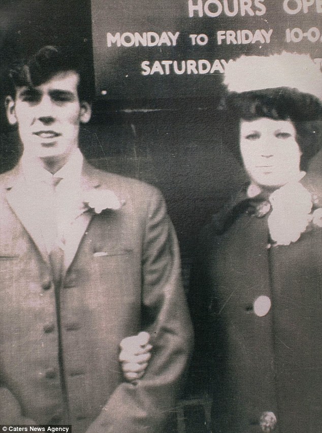 Shirley and Frank pictured on their wedding day in 1963, Shirley