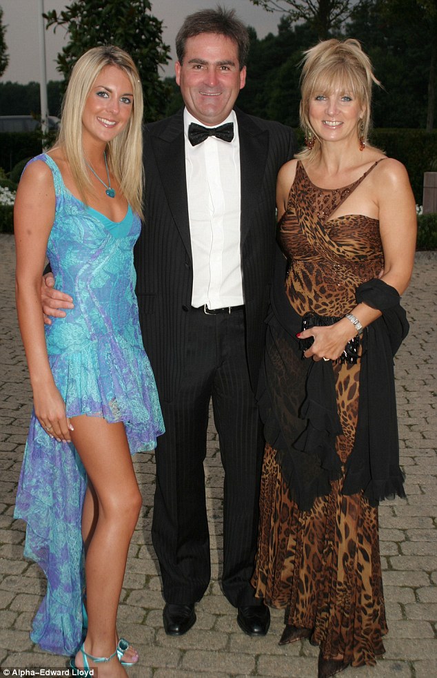 Sports presenter Richard Keys, 59, was accused of having an affair with lawyer Lucie Rose, a friend of his daughter Jemma, 31. Pictured, Richard with Jemma (left) and wife Julia (right).He has now broken his silence to claim he is not splitting from his wife despite 