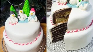 Двухъярусный Новогодний торт