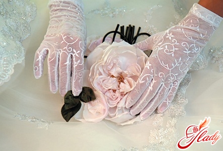 свадебные перчатки фото