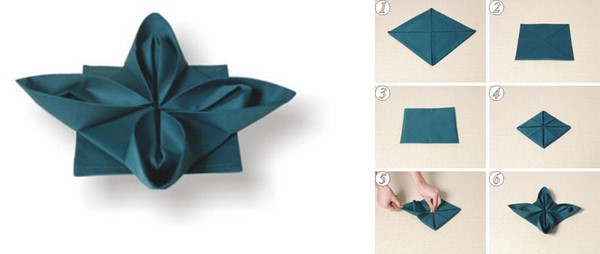 Фото идеи и схемы как красиво сложить тканевые и бумажные салфетки