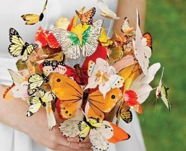 Букет-бабочки на свадьбу