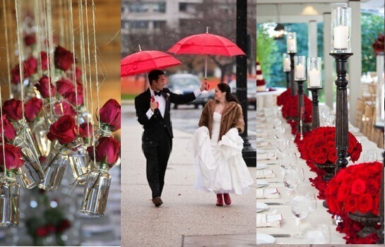 Свадьба в красном стиле для романтичных натур