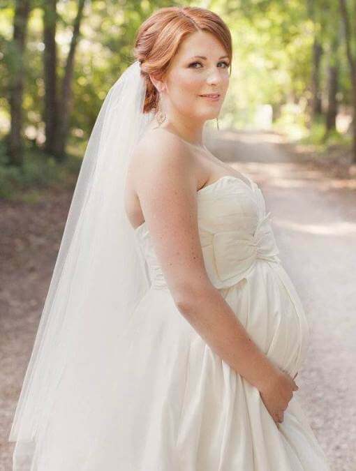свадебное платье беременной