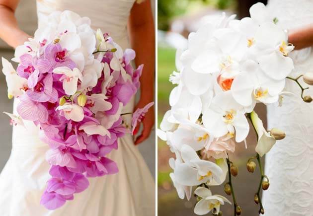 орхидеи в свадебном букете
