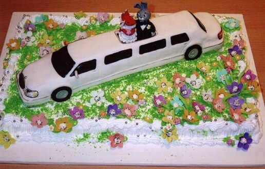 лимузин на свадебном торте