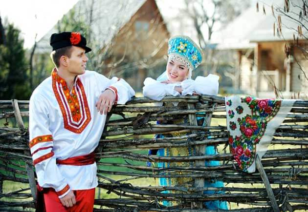 свадебные национальные русские наряды