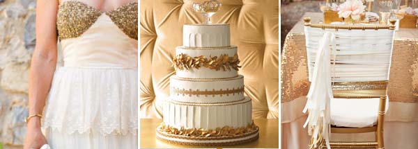 золотой и белый цвета свадьбы