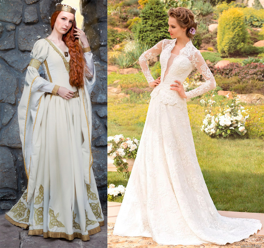 Свадебное платье в средневековом стиле