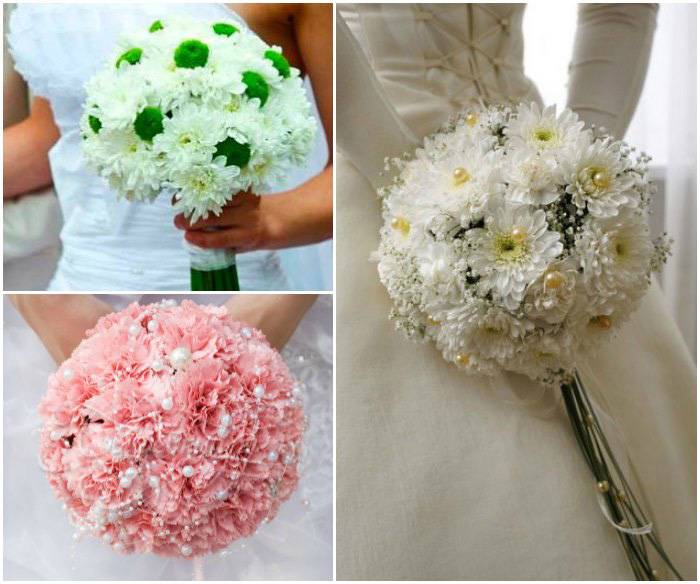 Разновидности хризантем для свадебного букета