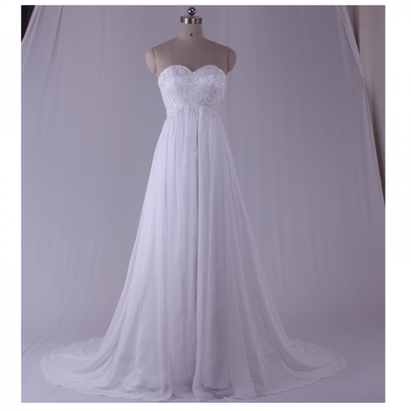 Модель платья для свадьбы с открытым верхом