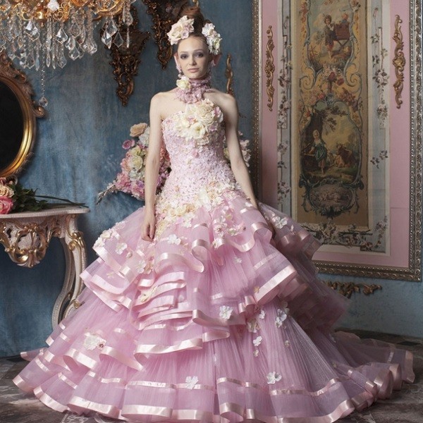 Платье на свадьбу розового цвета