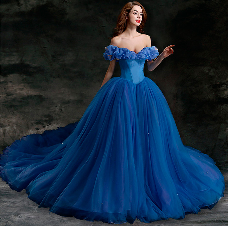 Синее сказочное платье