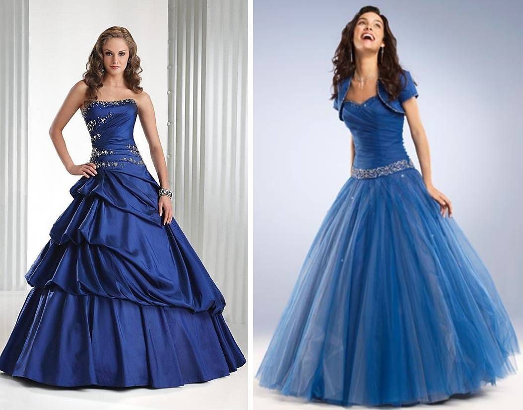 Синее свадебное платье или яркий образ для невесты