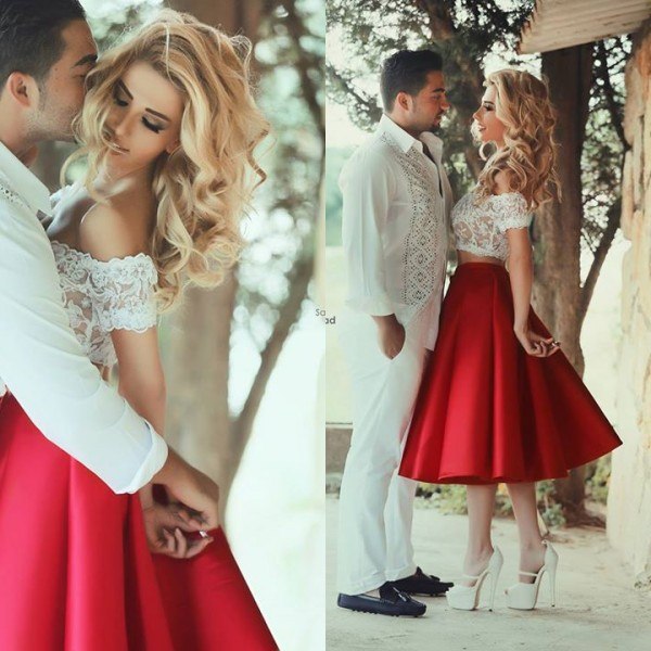 Красный цвет свадебного платья