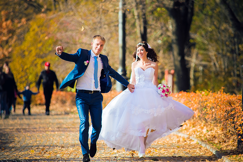 Осенняя свадебная фотосессия