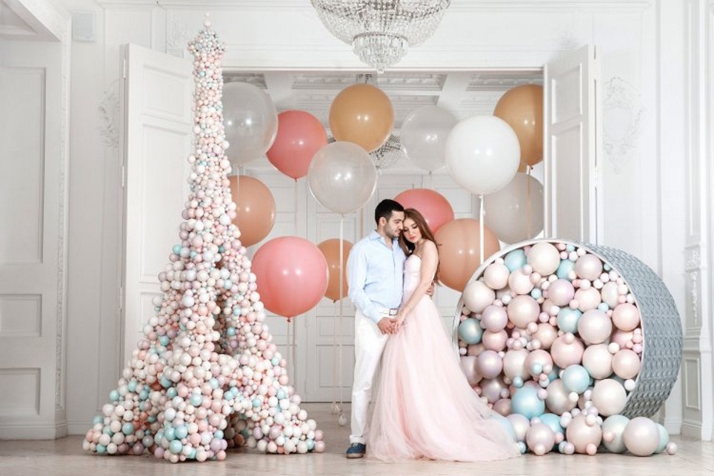 Современное оформление свадьбы воздушными шарами