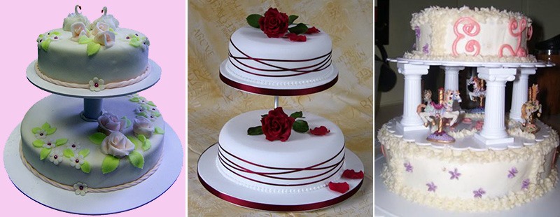 оригинальные двухъярусные свадебные торты фото 2